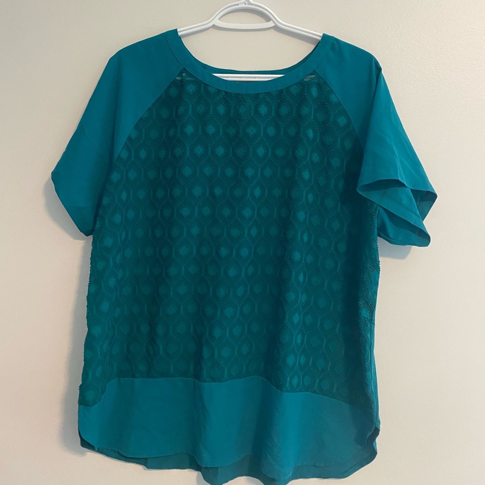 Van Heusen burn out front jersey back tee